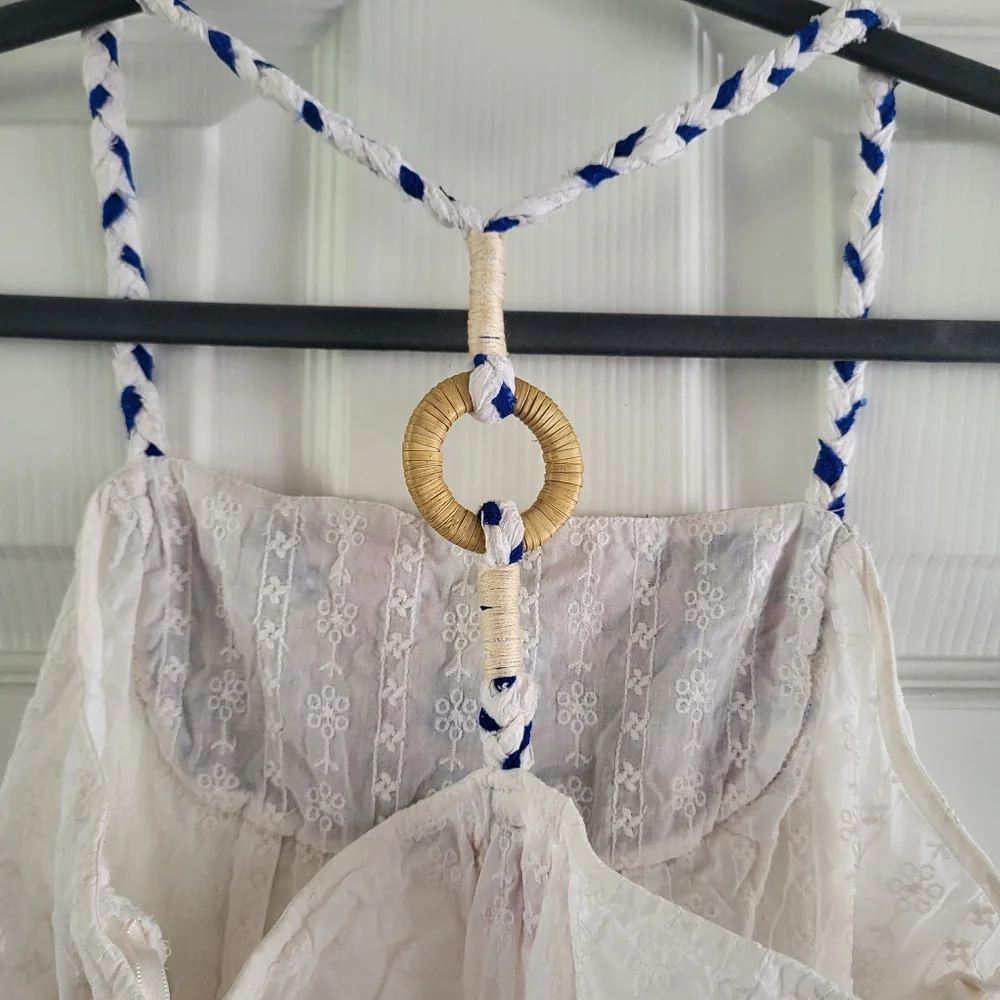 Free People Embroidered Floral Halter Blouse - Picture 5 of 7